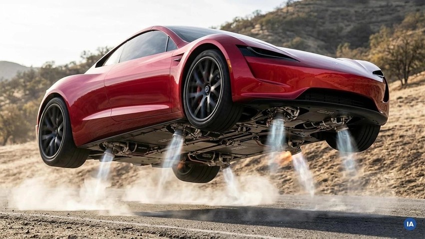 Inovacion pa kufij: Tesla Roadster fluturon dhe kap 100 km/h për më pak se një sekondë
