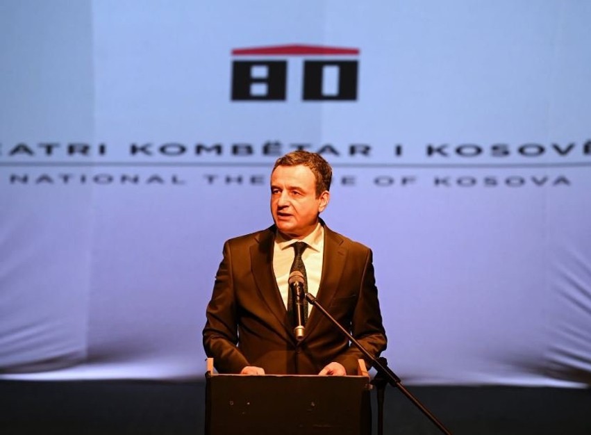 Tetë dekada skenë e artë: Kryeministri Kurti feston 80-vjetorin e Teatrit Kombëtar të Kosovës