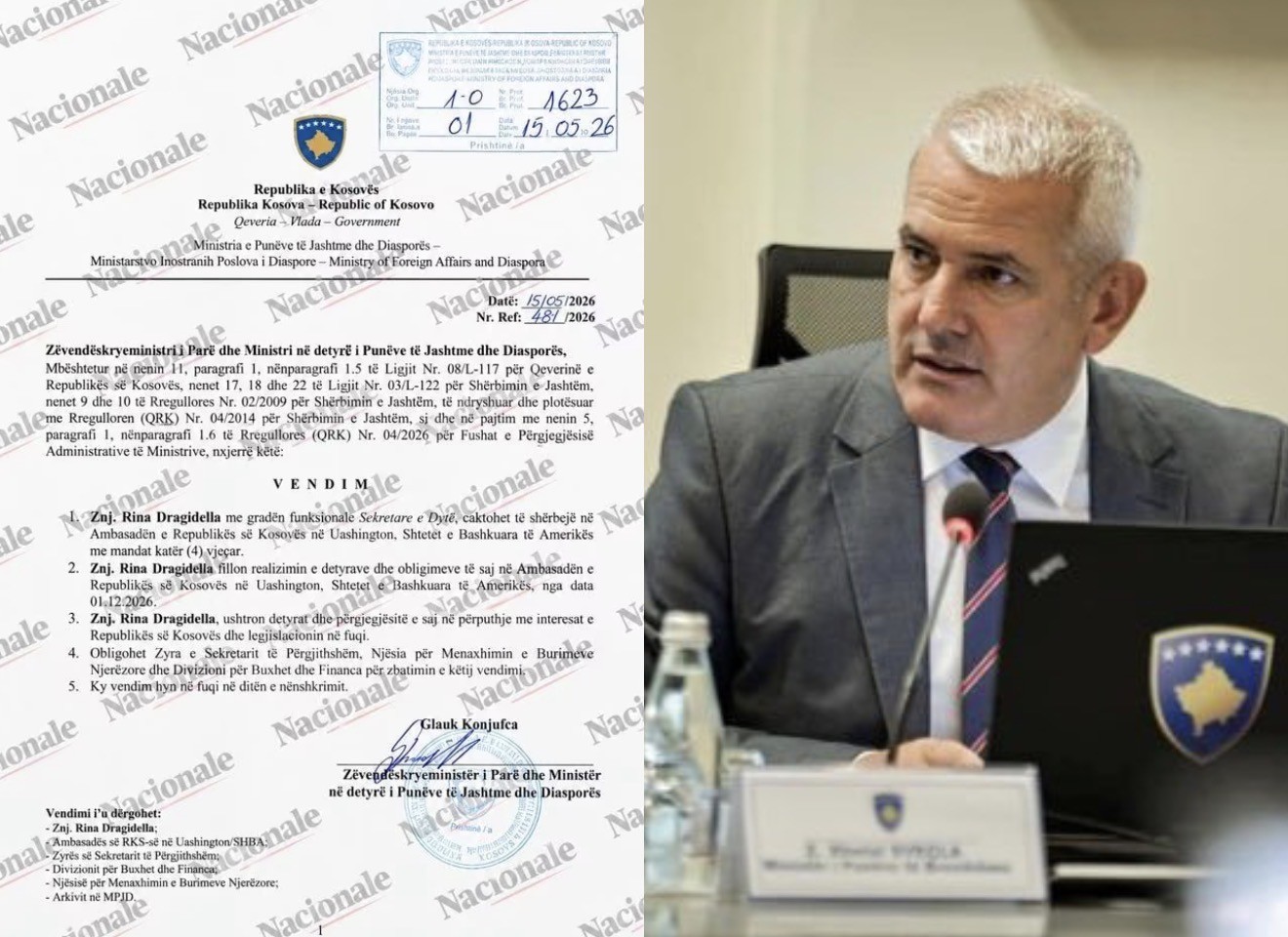 Skandali me diplomacinë: Mbesa e ministrit Xhelal Sveçla emërohet në Washington