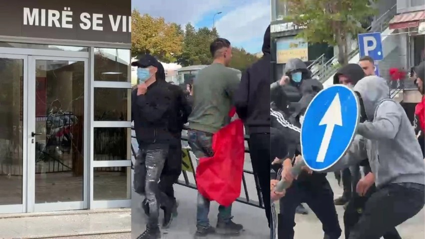 Situatë e tensionuar në Lezhë: Gjimnazistët bojkotojnë mësimin, përleshje dhe gurë drejt policisë