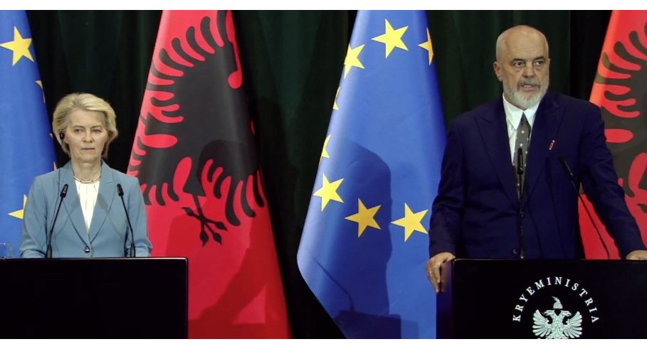 Vizita në Tiranë, Von der Leyen i thur lavde Shqipërisë: Lider në integrim, po e bëni BE-së më të fortë