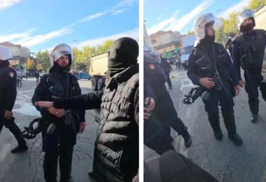 Bllokohen gjimnazistët e Kamzës në hyrje të Tiranës, reagimi i ashpër i efektivit të FNSH-së ndaj protestuesve të mitur