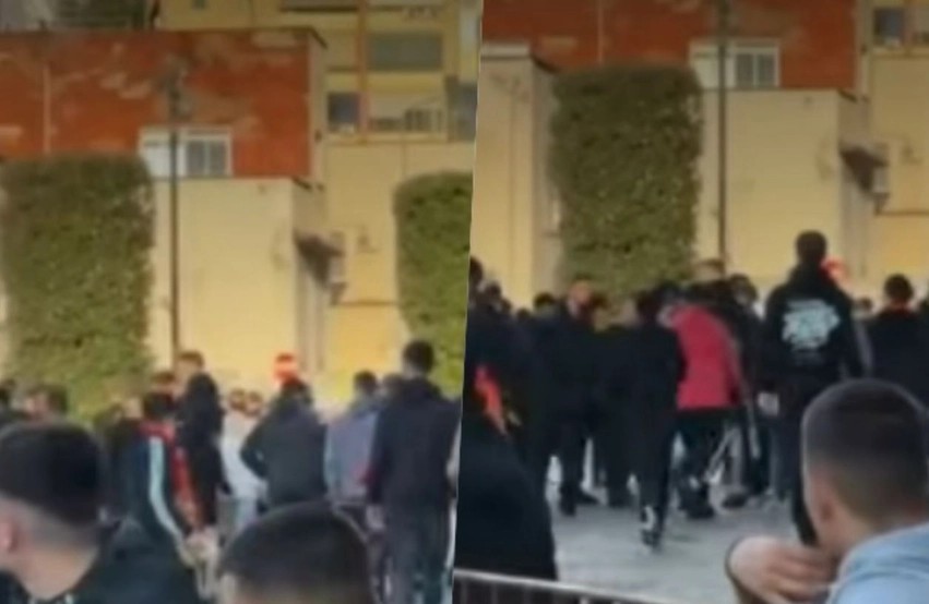 Tensione dhe përleshje mes tifozëve para nisjes së derbit Partizani – Tirana