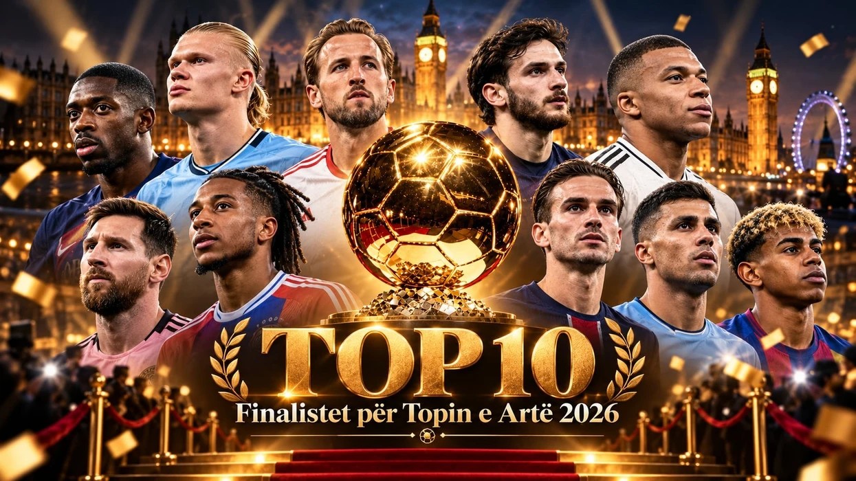 Harry Kane kurorëzohet me Topin e Artë 2026: Zbardhet renditja e dhjetë futbollistëve më të mirë në botë