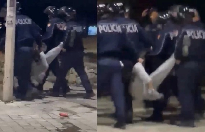 Incident i rëndë në Tiranë: Studentit i thyhet këmba gjatë protestës, policia e tërheq zvarrë