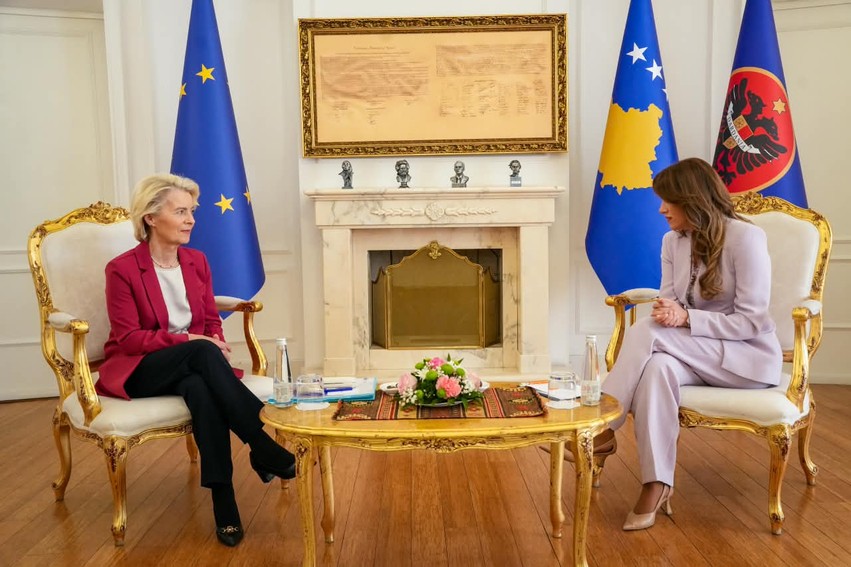 Takimi Haxhiu - von der Leyen: Kosova kërkon zhbllokimin e rrugës evropiane dhe mbështetje për Dhomat e Specializuara