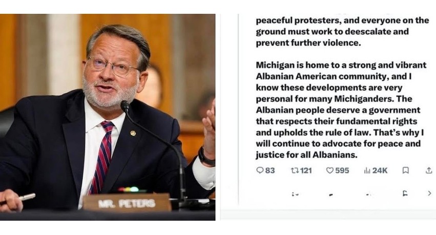 Zhvillimet në Shqipëri alarmojnë Uashingtonin, senatori Gary Peters lëshon thirrjen urgjente