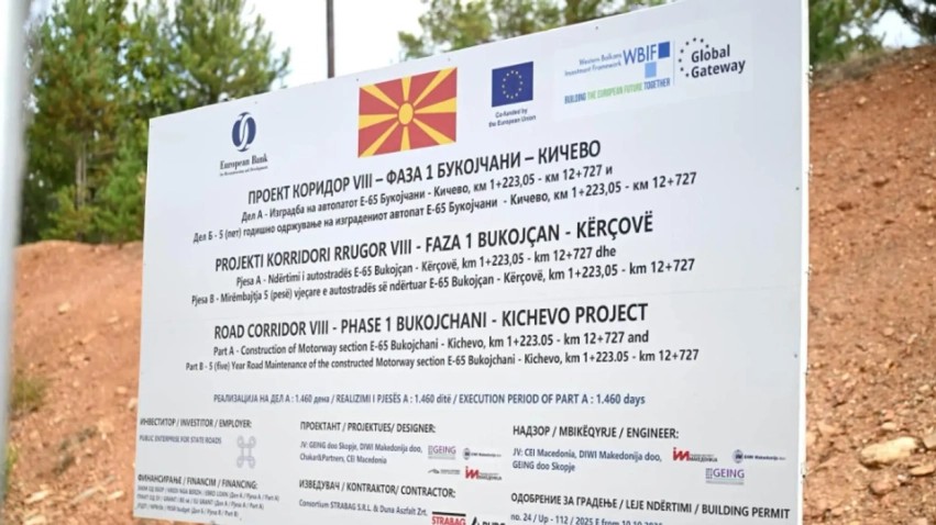 Nisin punimet për autostradën Bukojçan–Kërçovë, Bekim Sali: Korridori 8 po merr jetë