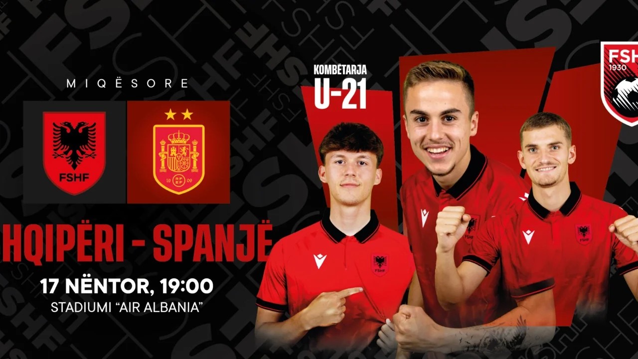 Test i madh për Kombëtaren U-21: Kuqezinjtë maten me Spanjën në “Arena Kombëtare”