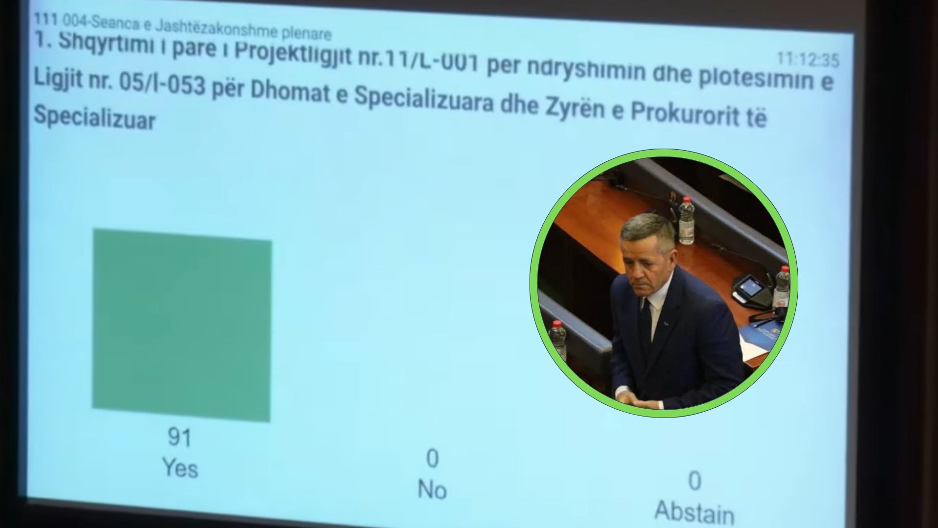 Byroja Shtetërore e Pasurisë kalon në lexim të parë, Rrustem Mustafa i vetmi nga PDK që votoi pro